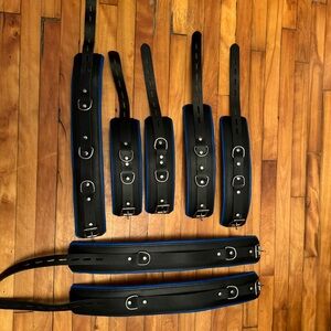 Cuffs  collar set (female to male size) wrist, cuffs, ankle, cuffs, thigh cuffs